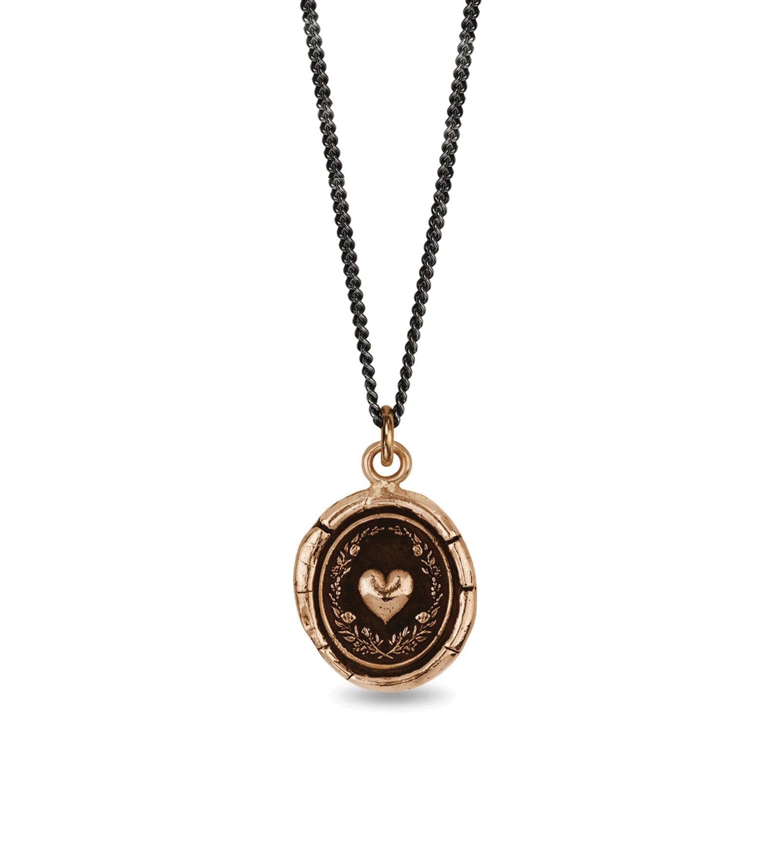 Pyrrha-Self Love Talisman-Necklaces-Bronze-Blue Ruby Jewellery-Vancouver Canada