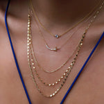 Adina Reyter-Shooting Star Small Pavé Curve Necklace-Necklaces-14k Yellow Gold-Blue Ruby Jewellery-Vancouver Canada