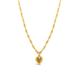 La Vie Parisienne-Small Heart Locket Necklace-Necklaces-14k Gold Plated-Blue Ruby Jewellery-Vancouver Canada