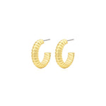 Luv AJ-Snake Chain Hoops-Earrings-14k Gold Plated-Blue Ruby Jewellery-Vancouver Canada