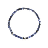 Finley & Wilder-Sodalite Stone Bracelet-Bracelets-Sodalite Beads, African Beads-Blue Ruby Jewellery-Vancouver Canada