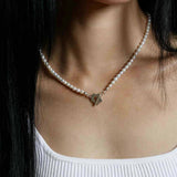 Wolf Circus-Sofia Pearl Necklace-Necklaces-Sterling Silver, Freshwater Pearl-Blue Ruby Jewellery-Vancouver Canada