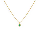 Leah Alexandra-Sofia Slice Necklace-Necklaces-14k Gold Vermeil, Emerald-Blue Ruby Jewellery-Vancouver Canada