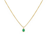 Leah Alexandra-Sofia Slice Necklace-Necklaces-14k Gold Vermeil, Emerald-Blue Ruby Jewellery-Vancouver Canada