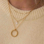 Leah Alexandra-Sofia Slice Necklace-Necklaces-14k Gold Vermeil, Moonstone-Blue Ruby Jewellery-Vancouver Canada