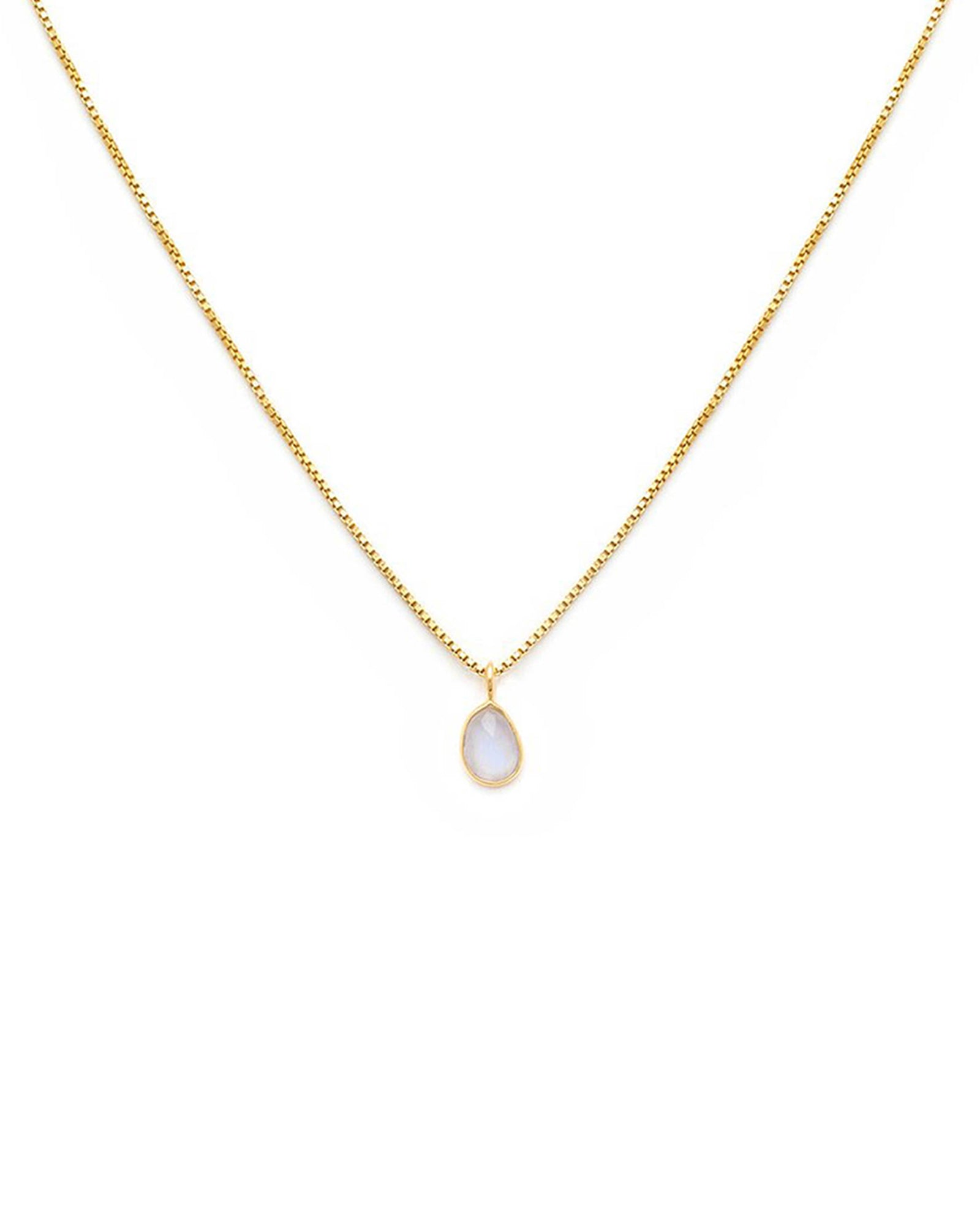 Leah Alexandra-Sofia Slice Necklace-Necklaces-14k Gold Vermeil, Moonstone-Blue Ruby Jewellery-Vancouver Canada