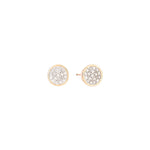 Adina Reyter-Solid Pavé Disc Studs-Earrings-14k Yellow Gold, Diamond-Blue Ruby Jewellery-Vancouver Canada