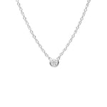 Tashi-Solitaire CZ Necklace-Necklaces-Sterling Silver, Cubic Zirconia-Blue Ruby Jewellery-Vancouver Canada