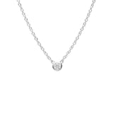 Tashi-Solitaire CZ Necklace-Necklaces-Sterling Silver, Cubic Zirconia-Blue Ruby Jewellery-Vancouver Canada