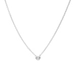 Tashi-Solitaire CZ Necklace-Necklaces-Sterling Silver, Cubic Zirconia-Blue Ruby Jewellery-Vancouver Canada