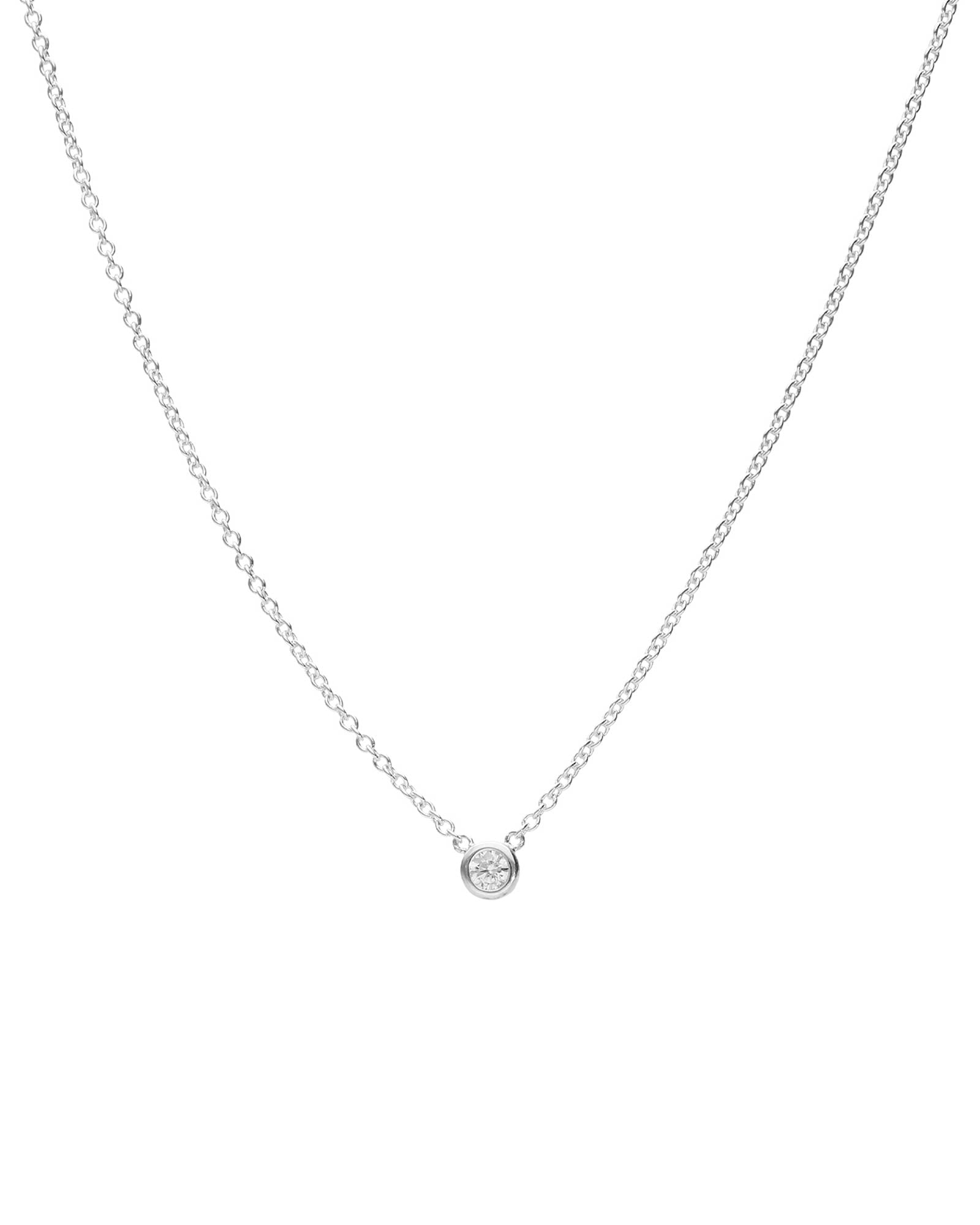 Tashi-Solitaire CZ Necklace-Necklaces-Sterling Silver, Cubic Zirconia-Blue Ruby Jewellery-Vancouver Canada