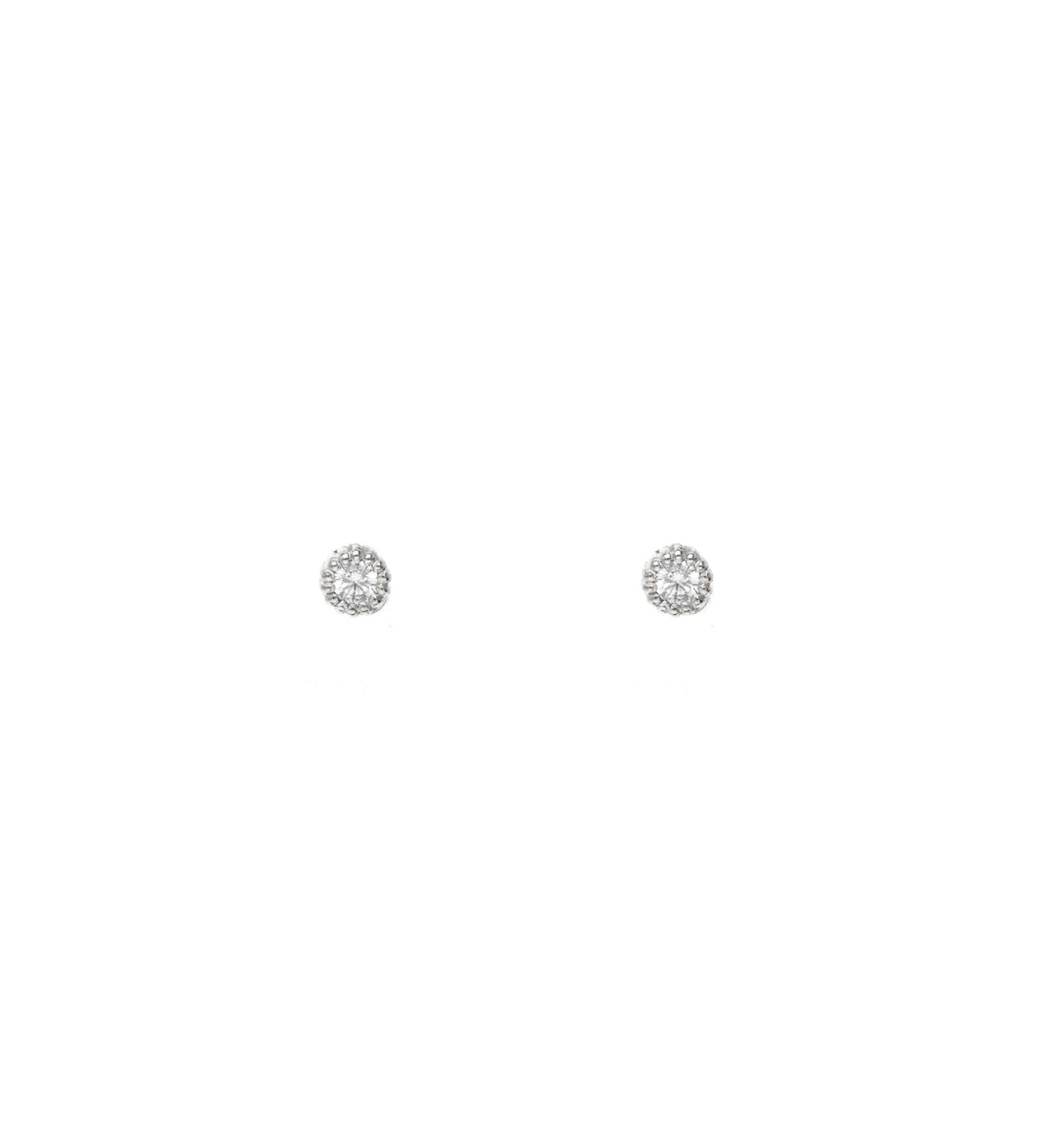 Tashi-Solitaire CZ Studs-Earrings-Sterling Silver, Cubic Zirconia-Blue Ruby Jewellery-Vancouver Canada