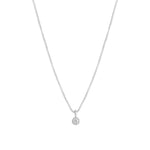 Tashi-Solitaire Dot Necklace-Necklaces-Sterling Silver, Cubic Zirconia-Blue Ruby Jewellery-Vancouver Canada