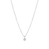 Tashi-Solitaire Dot Necklace-Necklaces-Sterling Silver, Cubic Zirconia-Blue Ruby Jewellery-Vancouver Canada