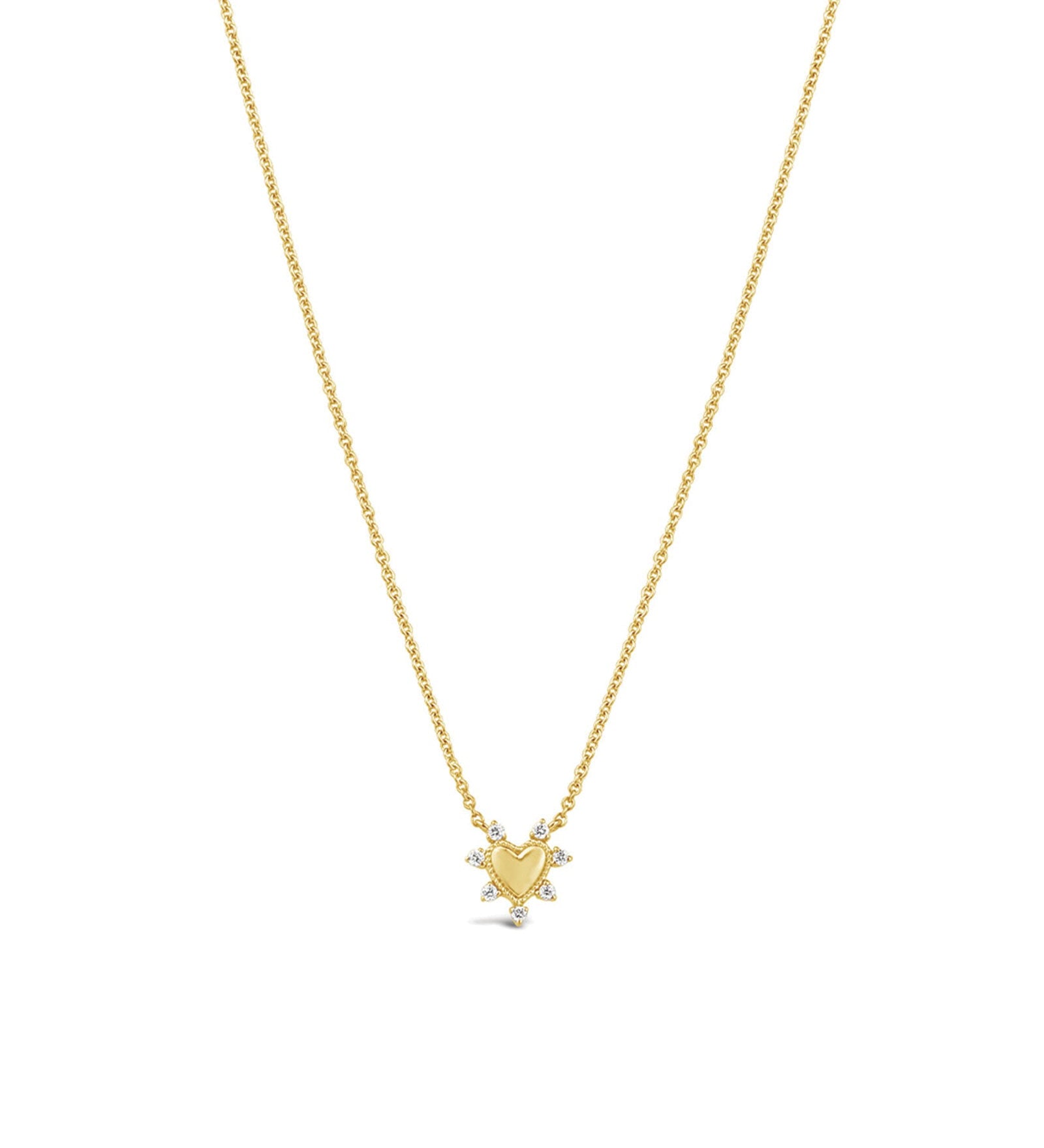 Spike Heart Necklace-Necklaces-Goldhive-14k Yellow Gold-Blue Ruby Jewellery-Vancouver-Canada