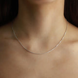 1948-Square Box Chain Necklace-Necklaces-Blue Ruby Jewellery-Vancouver Canada