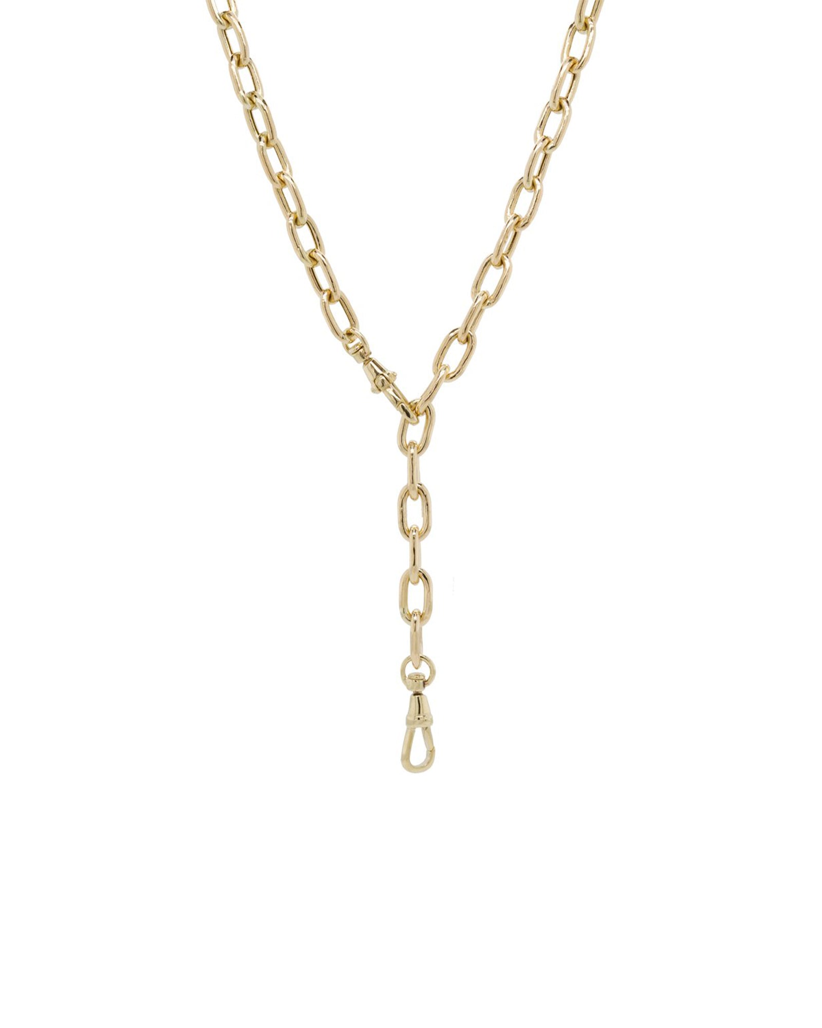 Zoe Chicco-Square Oval Chain Necklace | XL-Necklaces-14k Yellow Gold-Blue Ruby Jewellery-Vancouver Canada