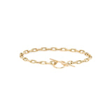 Zoe Chicco-Square Oval Link Toggle Bracelet I Medium-Bracelets-14k Yellow Gold-Blue Ruby Jewellery-Vancouver Canada