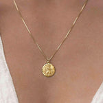 Leah Alexandra-St Christopher Necklace-Necklaces-14k Gold Vermeil, 14k Gold-fill-Blue Ruby Jewellery-Vancouver Canada