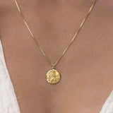 Leah Alexandra-St Christopher Necklace-Necklaces-14k Gold Vermeil, 14k Gold-fill-Blue Ruby Jewellery-Vancouver Canada