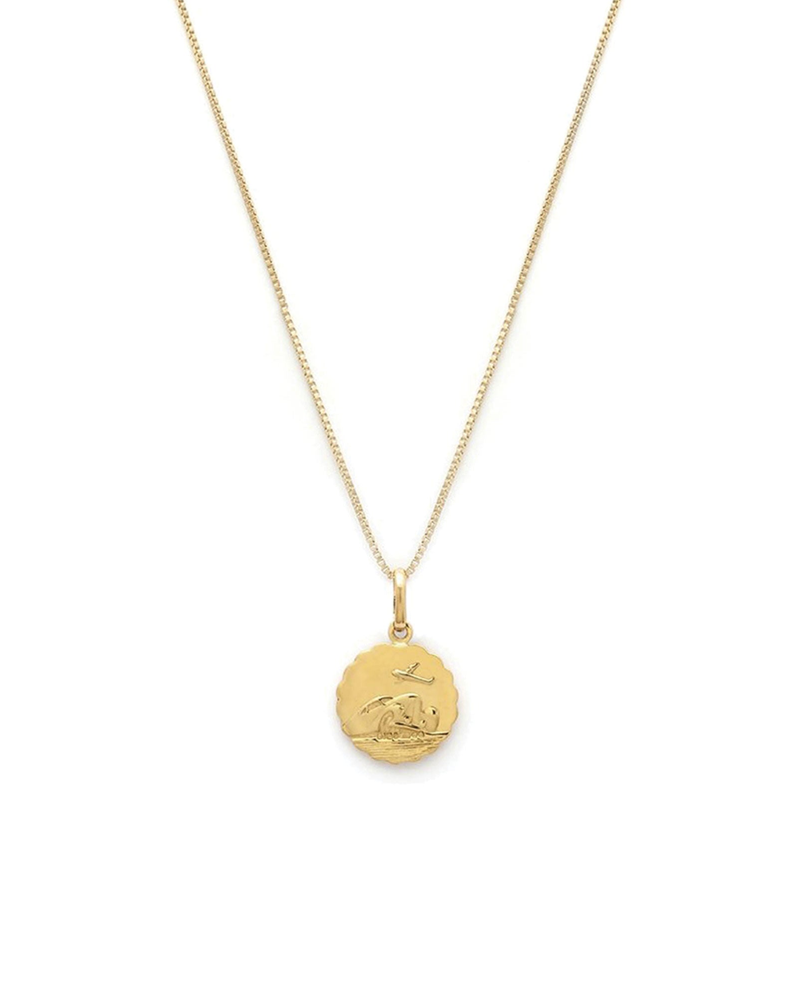 Leah Alexandra-St Christopher Necklace-Necklaces-14k Gold Vermeil, 14k Gold-fill-Blue Ruby Jewellery-Vancouver Canada