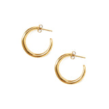 Chan Luu-Standard Infinity Hoops-Earrings-18k Gold Vermeil-Blue Ruby Jewellery-Vancouver Canada