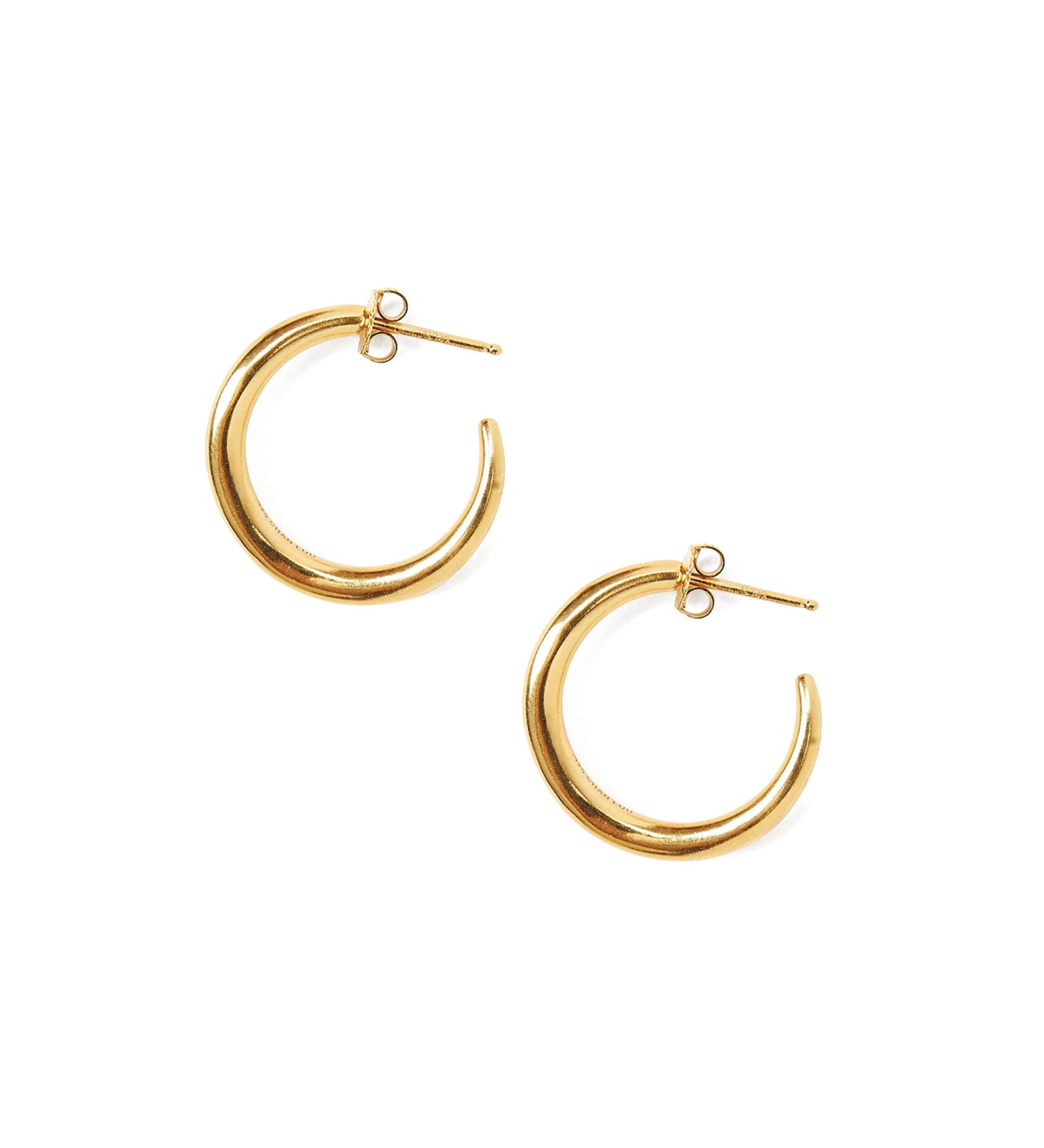 Chan Luu-Standard Infinity Hoops-Earrings-18k Gold Vermeil-Blue Ruby Jewellery-Vancouver Canada