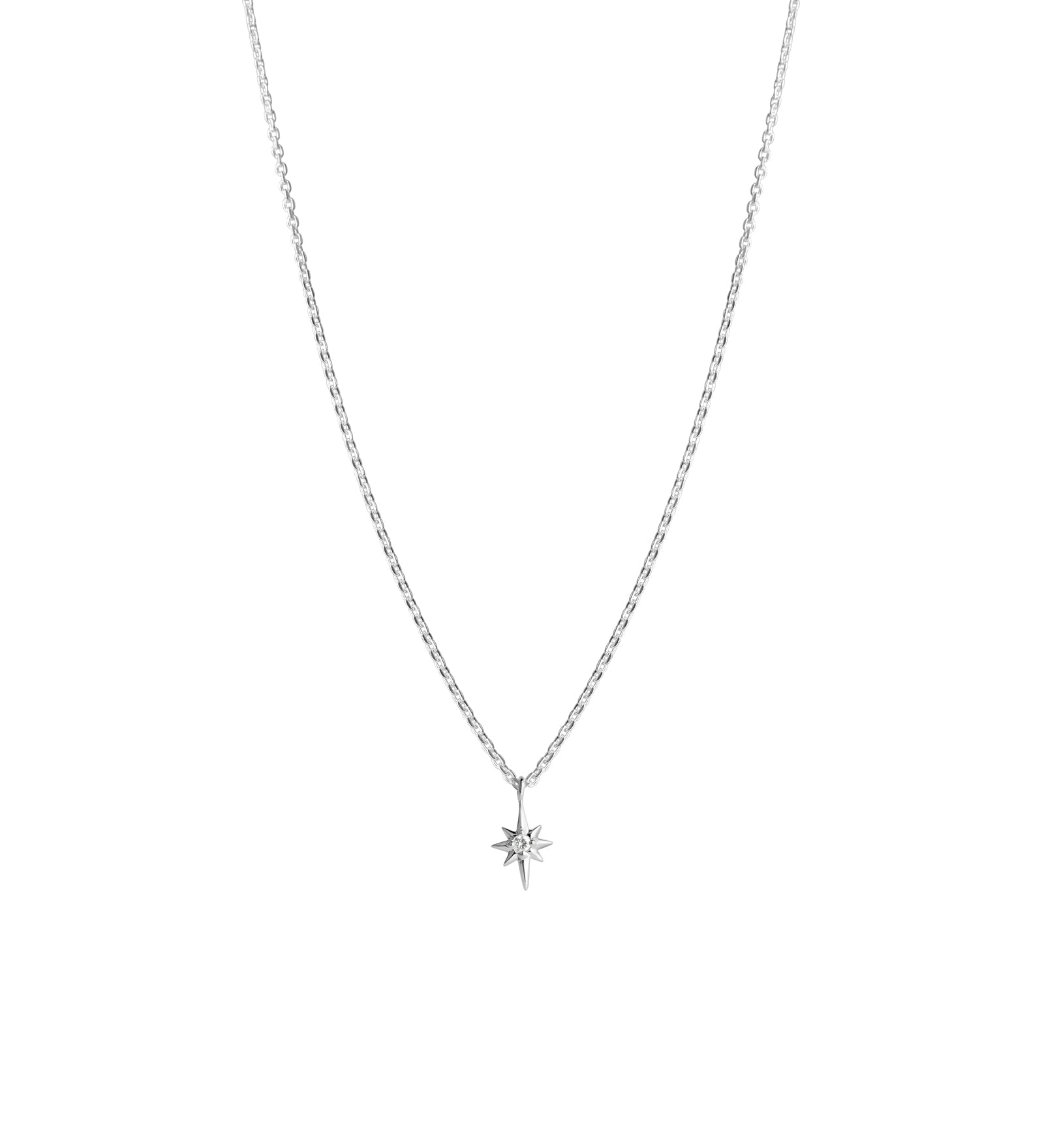 Tashi-Starburst CZ Necklace-Necklaces-Sterling Silver, Cubic Zirconia-Starburst-Blue Ruby Jewellery-Vancouver Canada