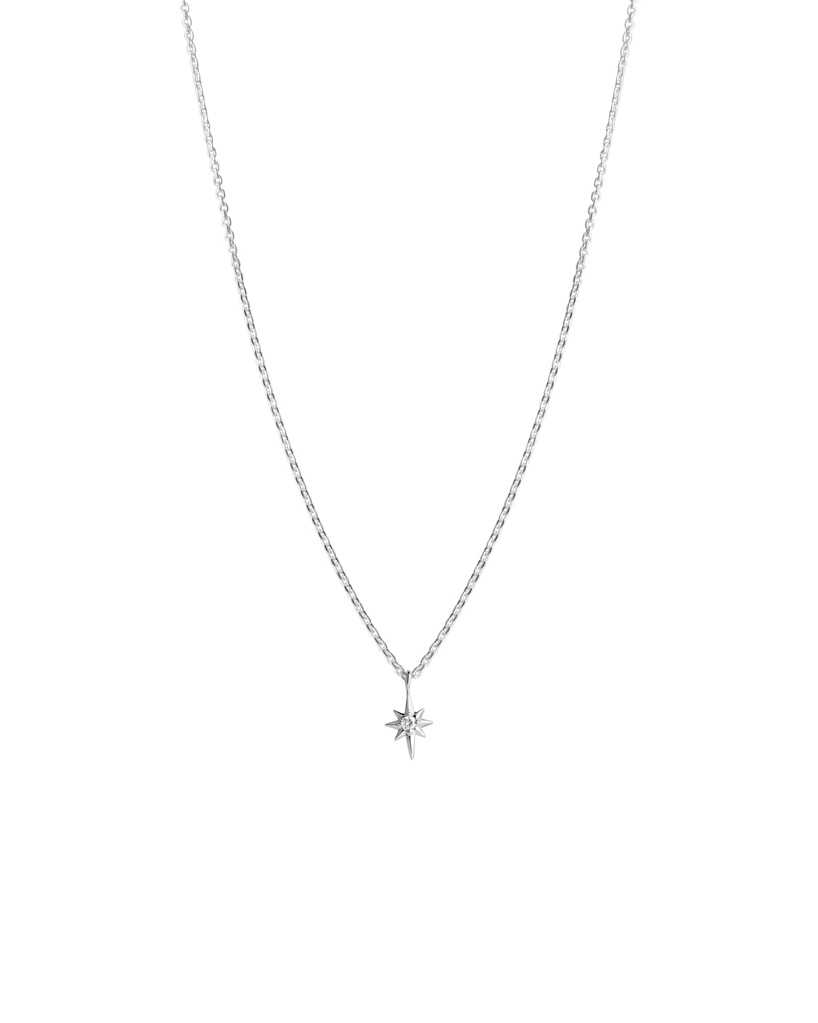 Tashi-Starburst CZ Necklace-Necklaces-Sterling Silver, Cubic Zirconia-Starburst-Blue Ruby Jewellery-Vancouver Canada