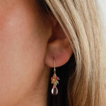 Gem Jar-Stone Drop Cluster Hooks-Earrings-Blue Ruby Jewellery-Vancouver Canada