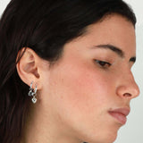 Cause We Care-Stone Drop Huggies-Earrings-Sterling Silver, Blue Topaz-Blue Ruby Jewellery-Vancouver Canada