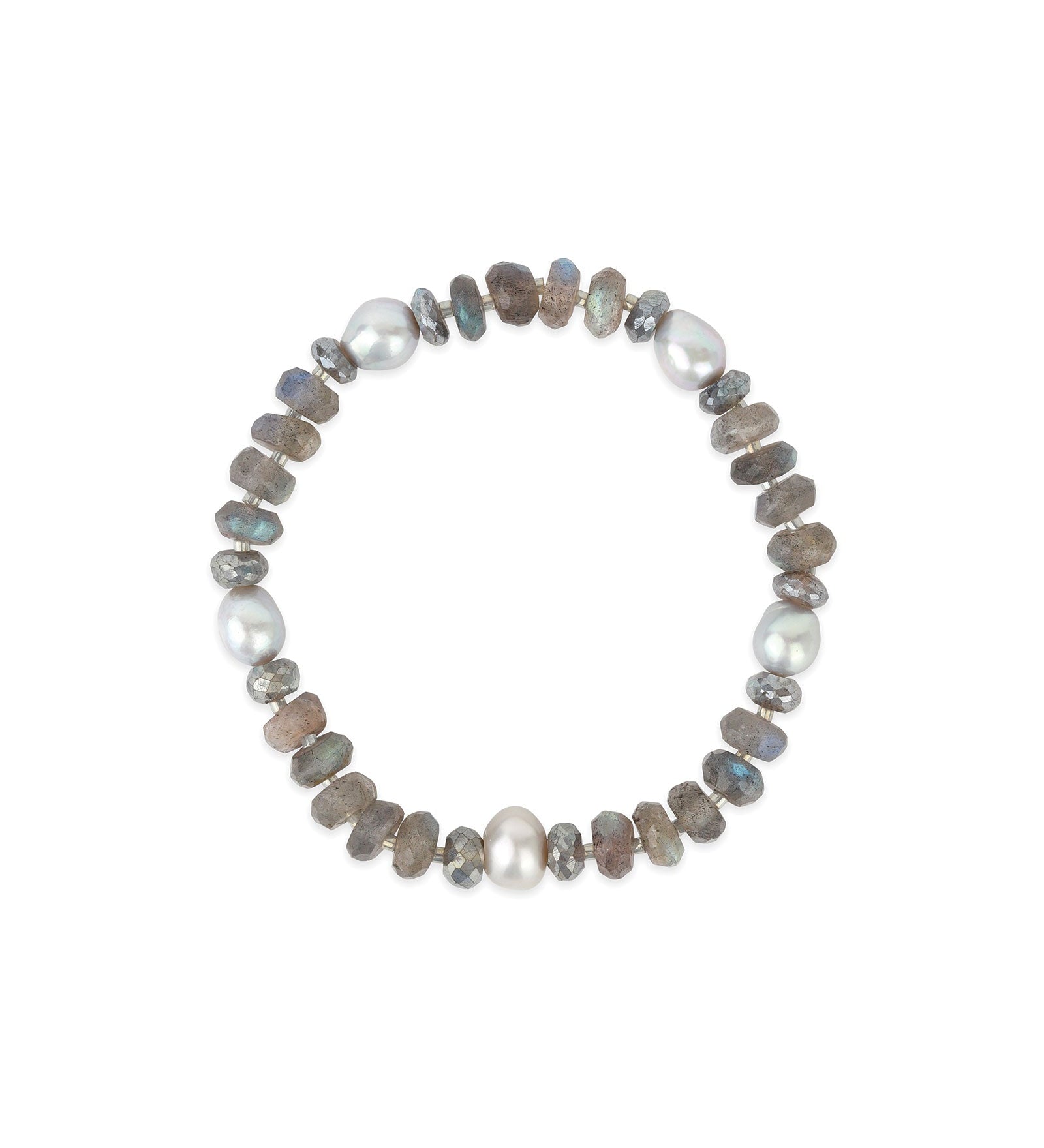 Cause We Care-Stone Miyuki Station Pearl Bracelet | 7mm-Bracelets-Labradorite-Blue Ruby Jewellery-Vancouver Canada