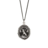 Pyrrha-Struggle and Emerge Talisman-Necklaces-Oxidized Sterling Silver-Blue Ruby Jewellery-Vancouver Canada