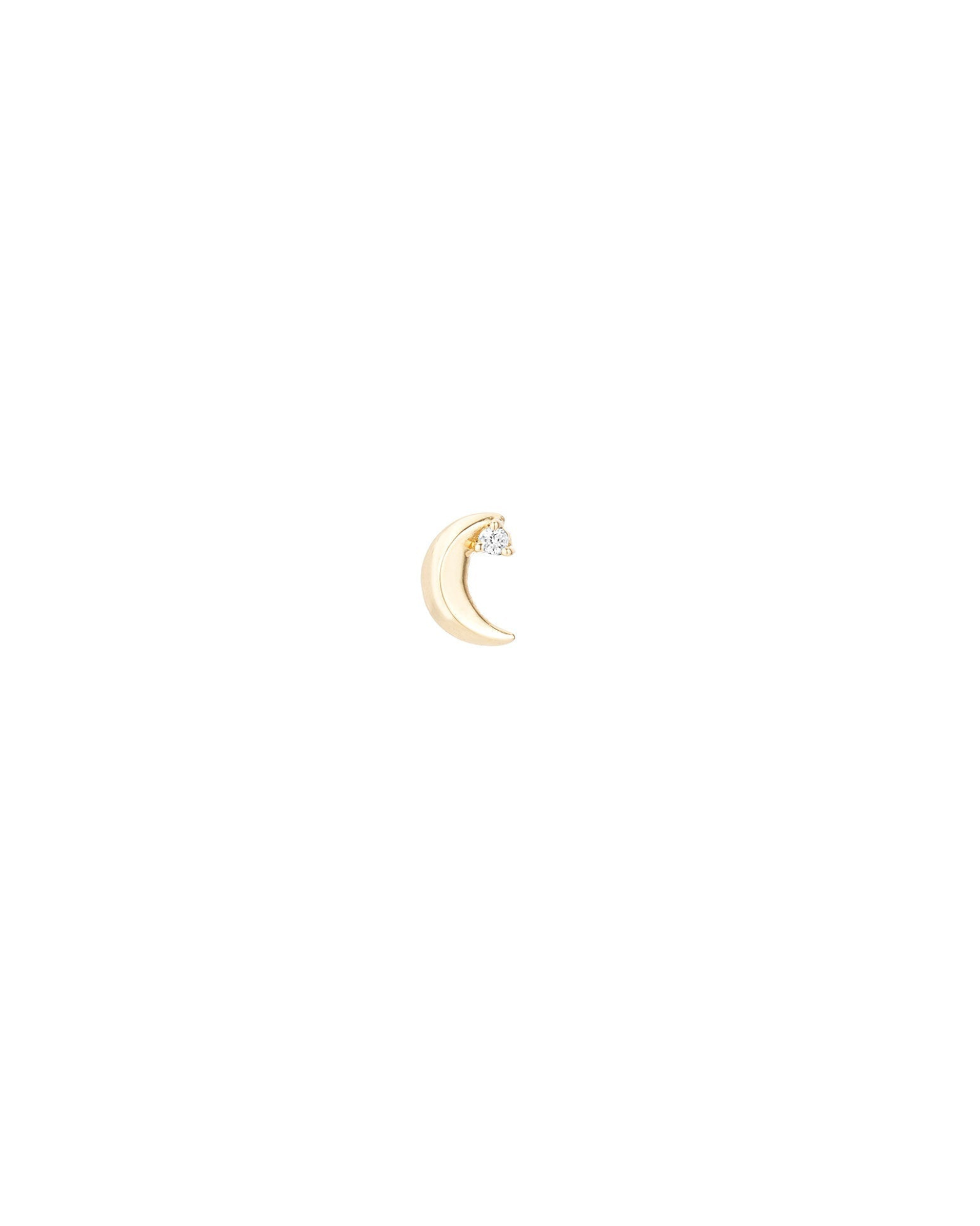 Adina Reyter-Super Tiny Diamond Moon Stud-Earrings-14k Yellow Gold-Blue Ruby Jewellery-Vancouver Canada