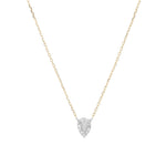 Adina Reyter-Super Tiny Solid Pavé Teardrop Necklace-Necklaces-14k Yellow Gold, Diamond-Blue Ruby Jewellery-Vancouver Canada