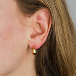 Tashi-Tapered Hoops | 13mm-Earrings-14k Gold Vermeil-Blue Ruby Jewellery-Vancouver Canada