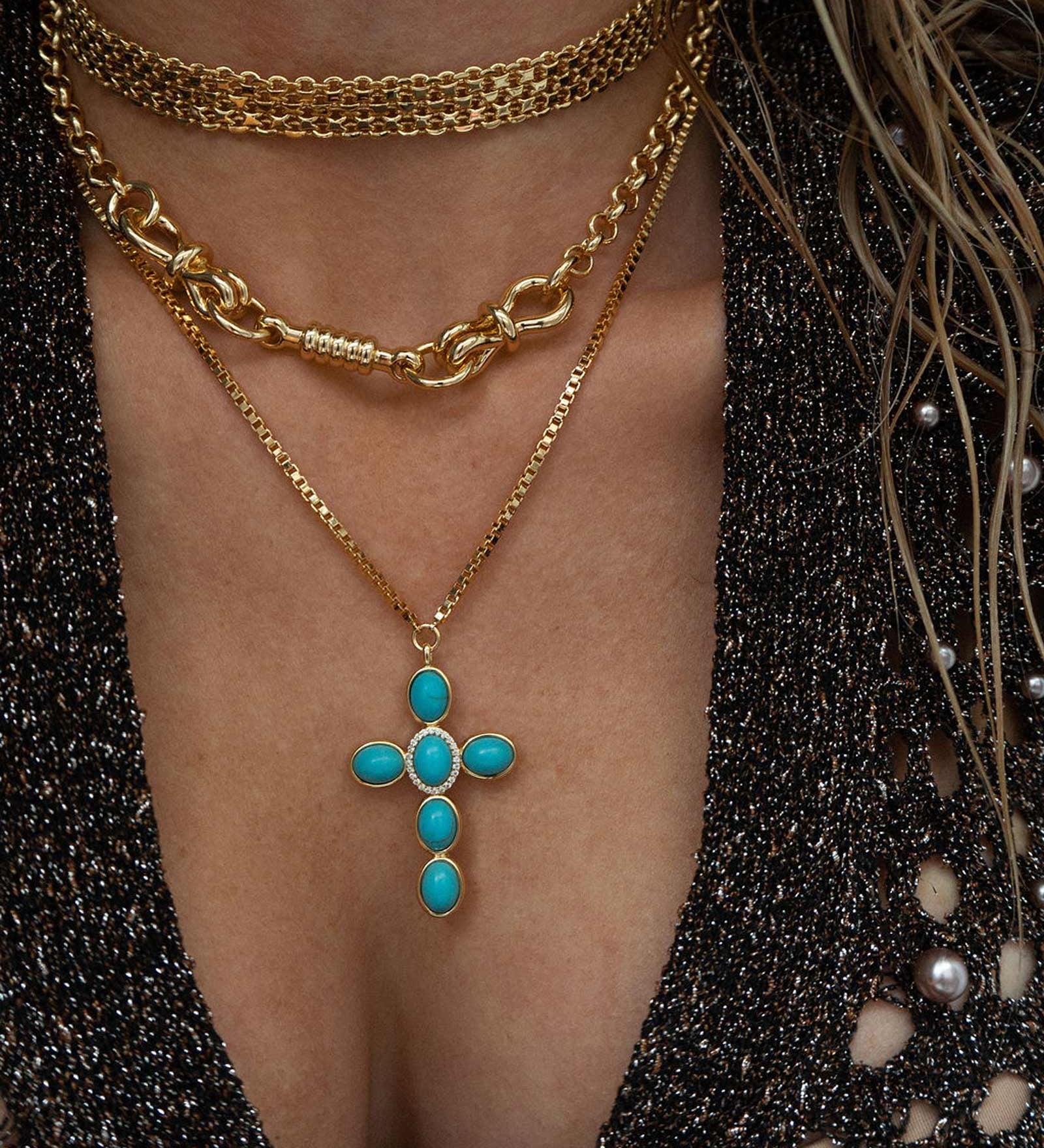 Luv AJ-The Dries Chain Necklace-Necklaces-18k Gold Plated-Blue Ruby Jewellery-Vancouver Canada