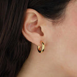 Tashi-Thick Hoops I 15mm-Earrings-14k Gold Vermeil-Blue Ruby Jewellery-Vancouver Canada