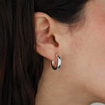 Tashi-Thick Hoops I 15mm-Earrings-Sterling Silver-Blue Ruby Jewellery-Vancouver Canada