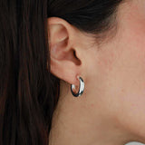 Tashi-Thick Hoops I 15mm-Earrings-Sterling Silver-Blue Ruby Jewellery-Vancouver Canada