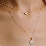 Zoe Chicco-Tiny Bar Chain-Necklaces-Blue Ruby Jewellery-Vancouver Canada