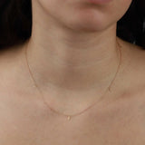 Scosha-Tiny Bar Drop Necklace-Necklaces-10k Yellow Gold-Blue Ruby Jewellery-Vancouver Canada