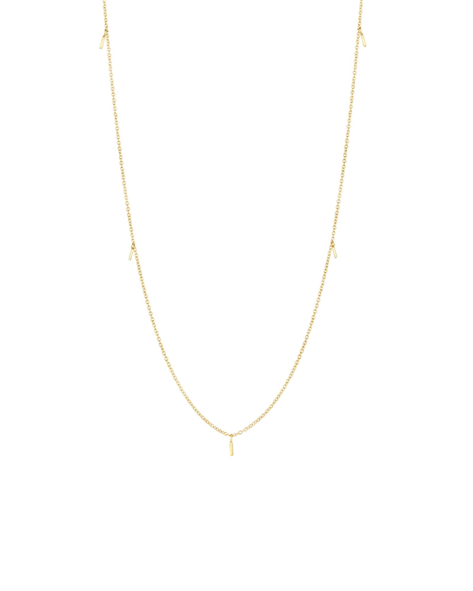 Scosha-Tiny Bar Drop Necklace-Necklaces-10k Yellow Gold-Blue Ruby Jewellery-Vancouver Canada