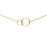 Tashi-Tiny Interlocking Circle Necklace-Necklaces-14k Gold Vermeil-Blue Ruby Jewellery-Vancouver Canada