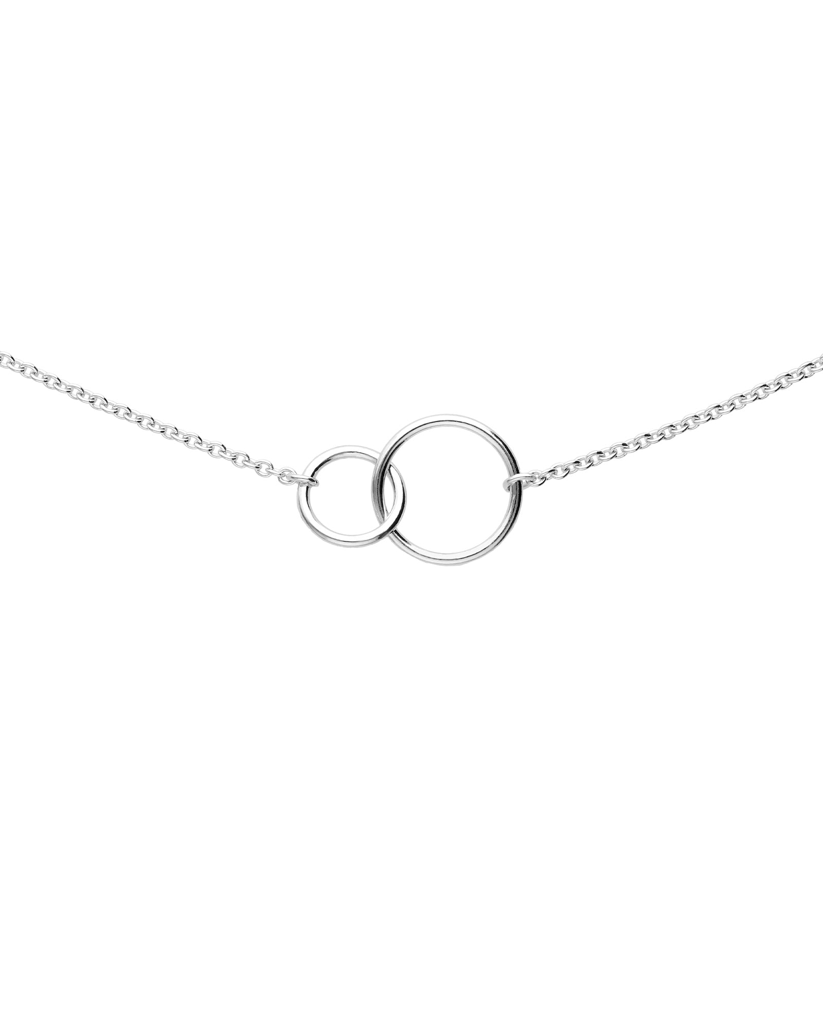 Tashi-Tiny Interlocking Circle Necklace-Necklaces-Sterling Silver-Blue Ruby Jewellery-Vancouver Canada