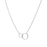 Tashi-Tiny Interlocking Circle Necklace-Necklaces-Sterling Silver-Blue Ruby Jewellery-Vancouver Canada