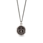 Pyrrha-Tiny Victories Talisman-Necklaces-Oxidized Sterling Silver-Blue Ruby Jewellery-Vancouver Canada