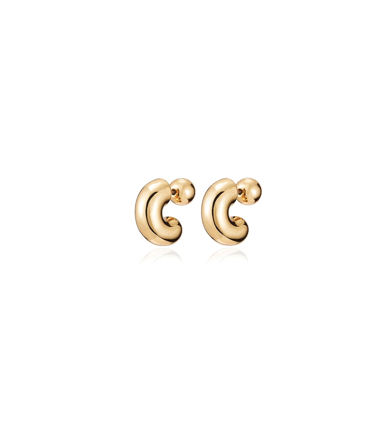 Jenny Bird-Tome Hoops - Small-Earrings-14k Gold Plated-Blue Ruby Jewellery-Vancouver Canada