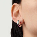 Jenny Bird-Tome Hoops - Small-Earrings-Silver Plated-Blue Ruby Jewellery-Vancouver Canada