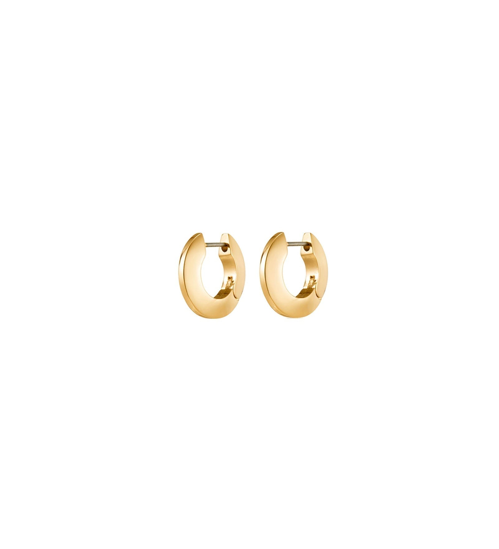 Jenny Bird-Toni Hinged Hoop Earrings I Small-Earrings-14k Gold Plated-Blue Ruby Jewellery-Vancouver Canada